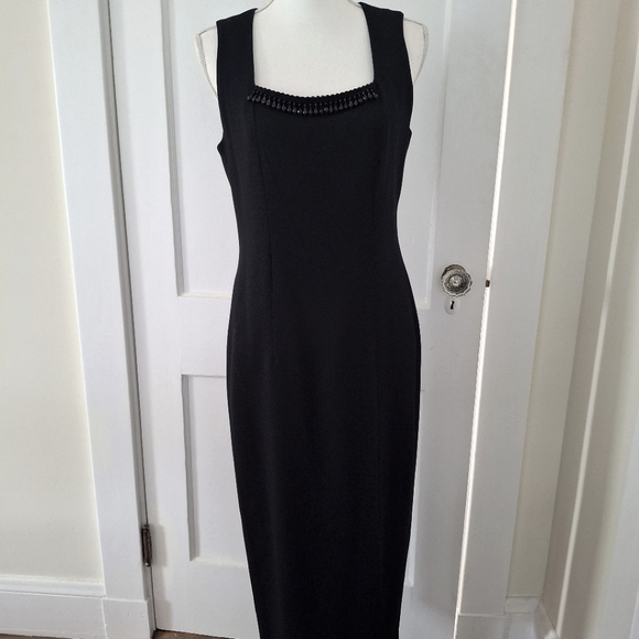 Carole Little black evening dress size 8 - Picture 1 of 8